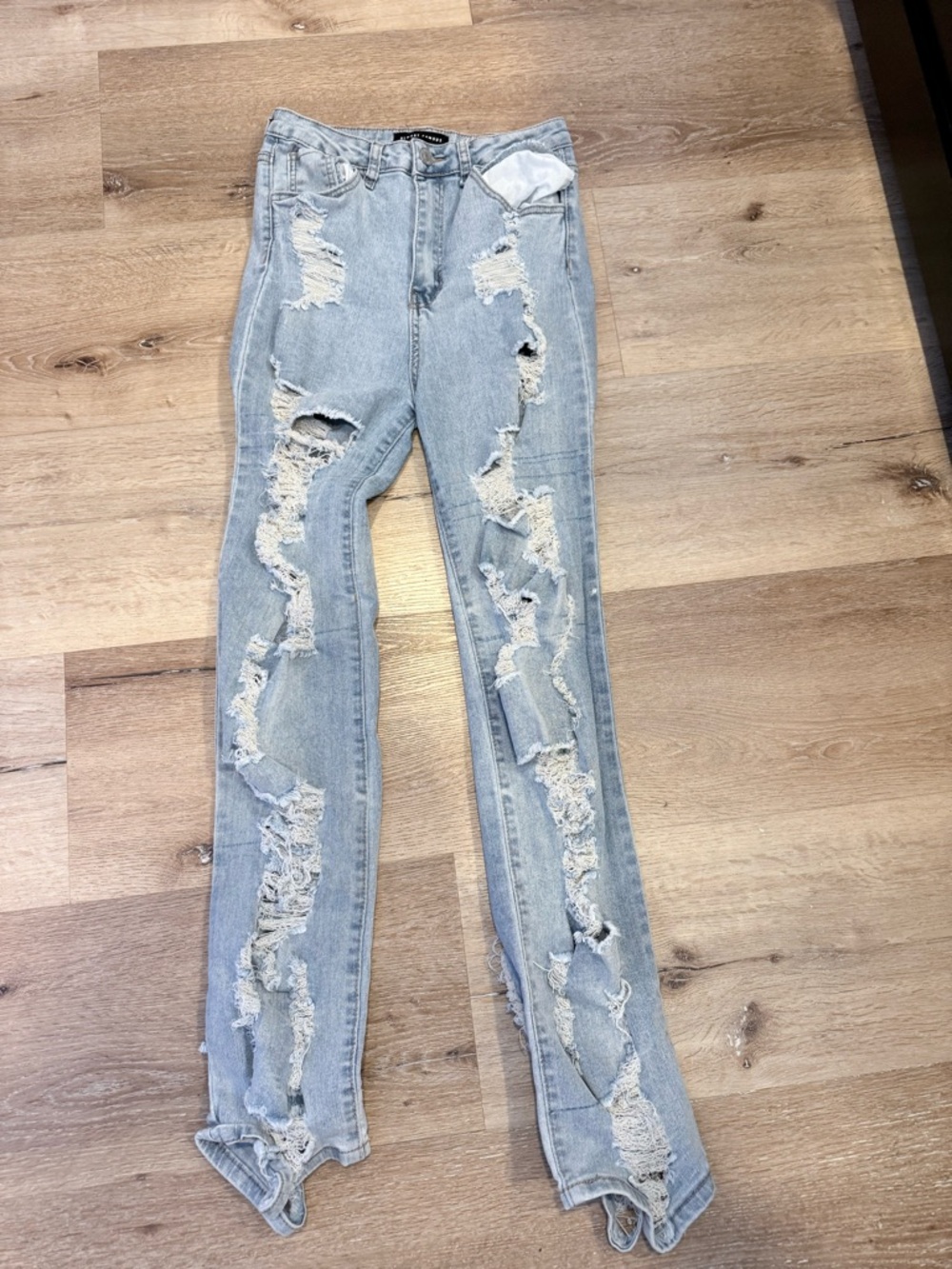 Almost Famous Light Blue Distressed Skinny Jeans